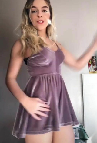 2. Sexy Lorella Verta in Violet Dress