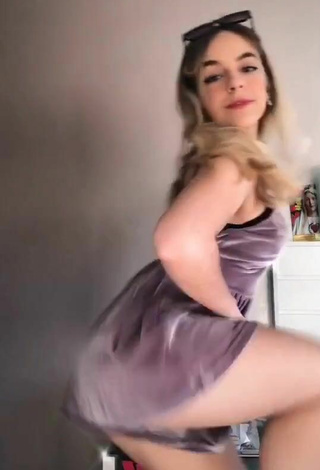 3. Sexy Lorella Verta in Violet Dress