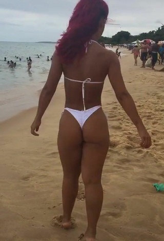 3. Mayca Delduque in Inviting White Bikini at the Beach