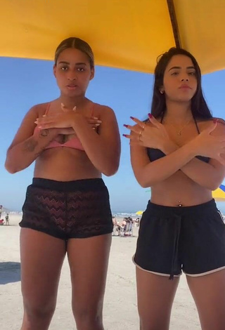 2. Sexy Paloma Roberta Silva Santos in Bikini Top at the Beach