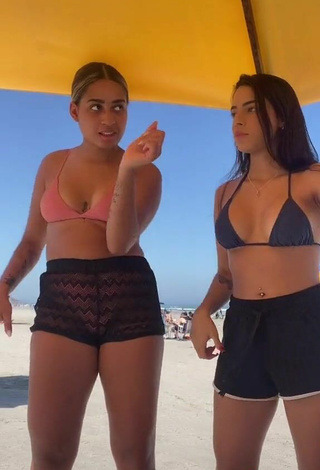 3. Sexy Paloma Roberta Silva Santos in Bikini Top at the Beach