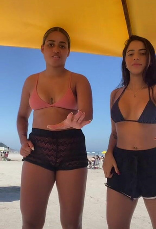 5. Sexy Paloma Roberta Silva Santos in Bikini Top at the Beach