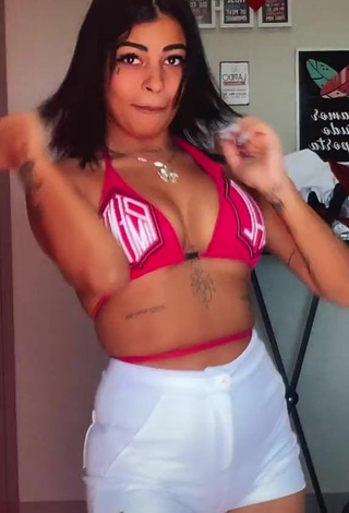 Cute MC Lya Shows Cleavage and Bouncing Boobs in Bikini Top