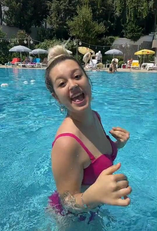 3. Hot Miray Aktağ in Red Bikini at the Pool
