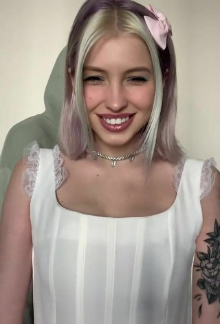3. Sexy Dina Mirnaya in White Dress