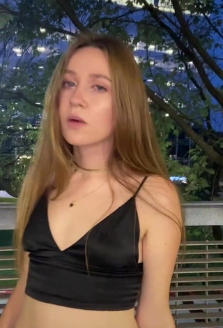 Sexy Anastasiya Boryslavska in Black Crop Top