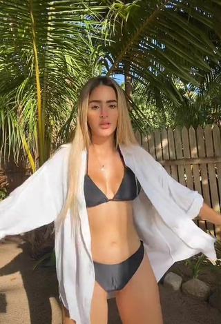 5. Sexy Nicolle Figueroa in Black Bikini at the Beach