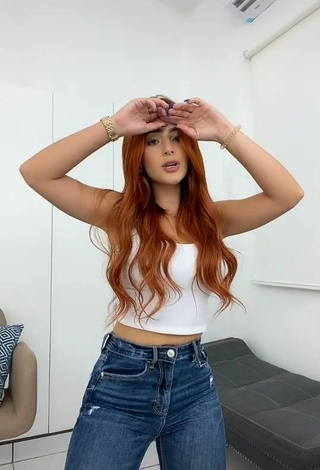 3. Sexy Nicolle Figueroa in White Crop Top