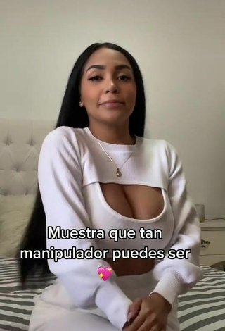 Amazing Pao Castillo Shows Cleavage in Hot White Crop Top
