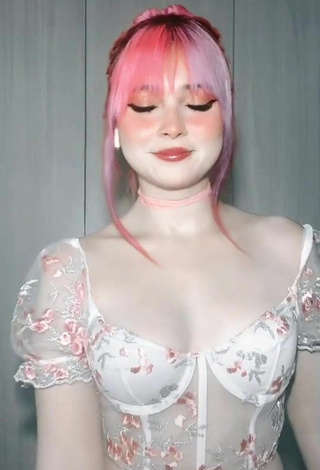2. Sexy Poli Сoloridas in Floral Corset and Bouncing Boobs