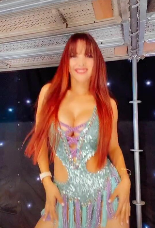 Sweetie Rosángela Espinoza Shows Cleavage in Dress