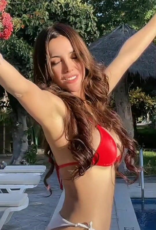 4. Sweetie Rosángela Espinoza Shows Cleavage in Red Bikini Top