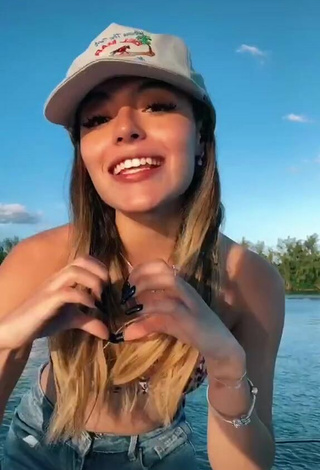 Hot Sabrina Quesada in Leopard Bikini Top on a Boat