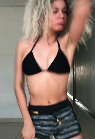 5. Fine Sandra Costa in Sweet Black Bikini Top and Bouncing Tits