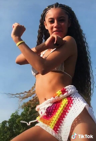 3. Amazing Sandra Costa in Hot White Bikini Top
