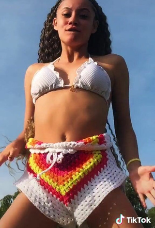4. Amazing Sandra Costa in Hot White Bikini Top