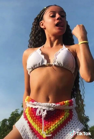 5. Amazing Sandra Costa in Hot White Bikini Top