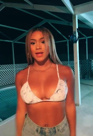 Hot Shayla Marie Shows Cleavage in Bikini Top and Bouncing Boobs
