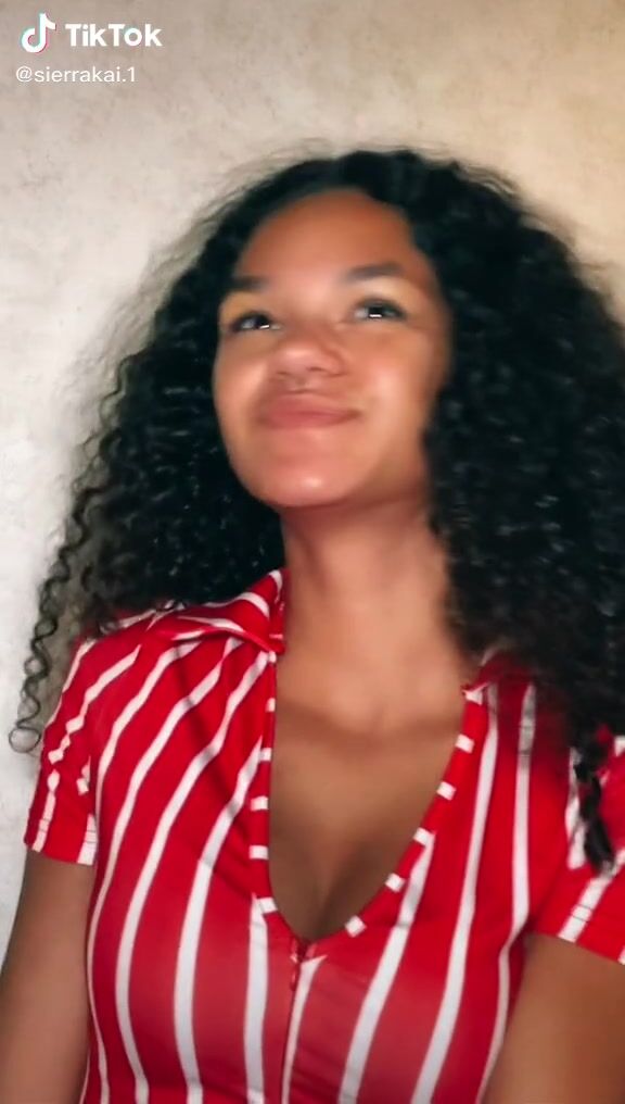 Sexy Sierra Kai Shows Cleavage in Striped Top | sexyfilter.com