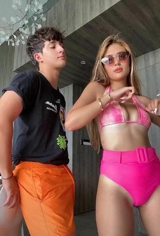 2. Sexy Sofia Andres Shows Cleavage in Firefly Rose Bikini and Bouncing Boobs
