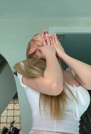 4. Cute Sophia Diamond in White Top and Bouncing Boobs