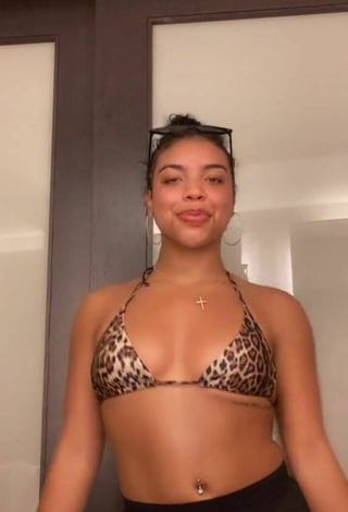 2. Sexy Syera Plitt in Leopard Bikini Top