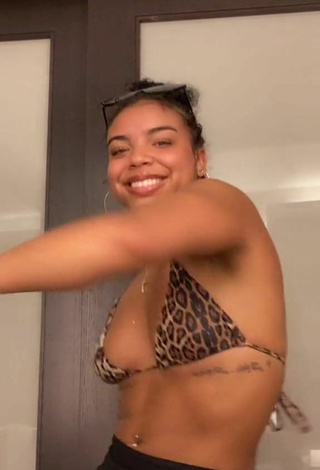4. Sexy Syera Plitt in Leopard Bikini Top