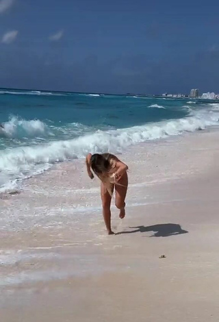 2. Sexy Tatum Beck in Pink Bikini at the Beach