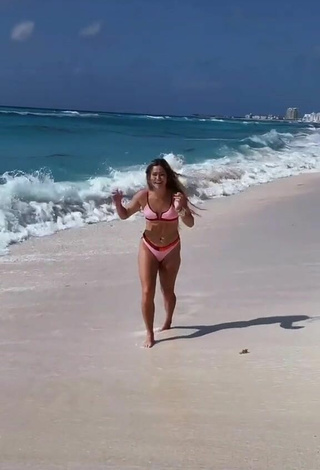 4. Sexy Tatum Beck in Pink Bikini at the Beach