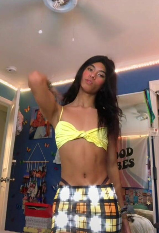 2. Sexy Toni Cervantes in Yellow Crop Top