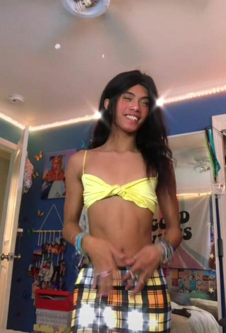 4. Sexy Toni Cervantes in Yellow Crop Top