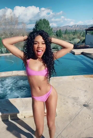 4. Teala Dunn Shows her Sweet Butt at the Pool