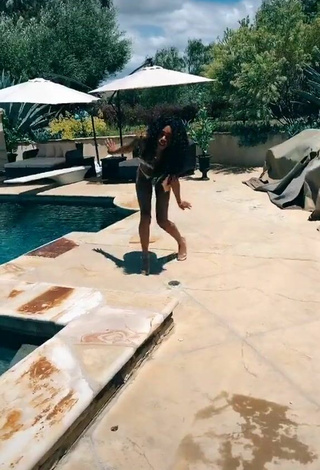 Teala Dunn in Nice White Bikini at the Pool