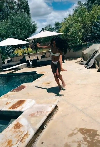 2. Teala Dunn in Nice White Bikini at the Pool