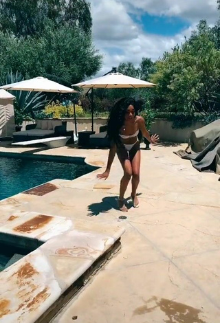3. Teala Dunn in Nice White Bikini at the Pool