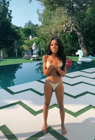 2. Adorable Teala Dunn Shows Butt at the Pool