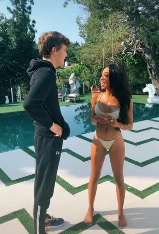 4. Adorable Teala Dunn Shows Butt at the Pool