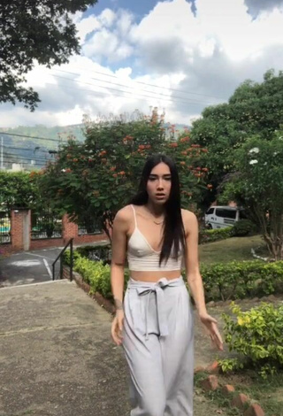 5. Sexy Val in White Crop Top