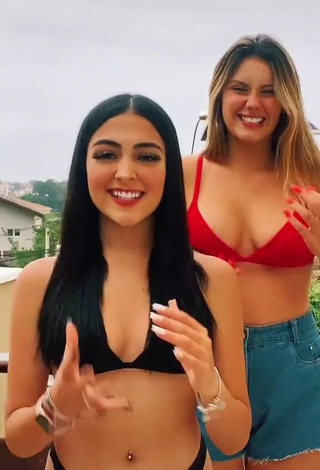 Cute Vivi Shows Cleavage in Bikini Top and Bouncing Breasts