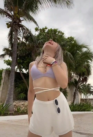 4. Hot Karen Torres in Grey Bikini Top