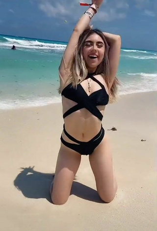 5. Hot Karen Torres in Black Bikini at the Beach
