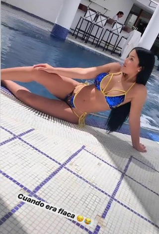 Sexy Yeimmy in Blue Bikini at the Pool