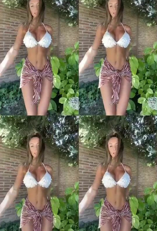 5. Hottest Giuliana Cagna Shows Cleavage in White Bikini Top