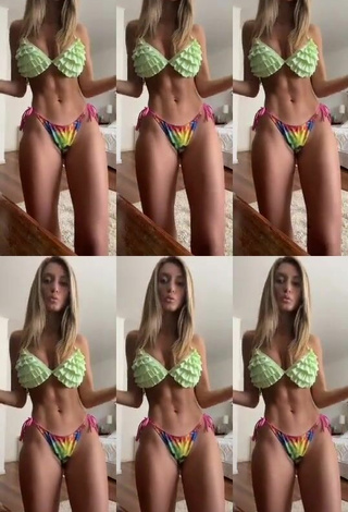 2. Beautiful Giuliana Cagna Shows Cleavage in Sexy Light Green Bikini Top