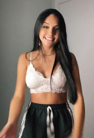 Sexy Yasmin Fernandes in White Crop Top
