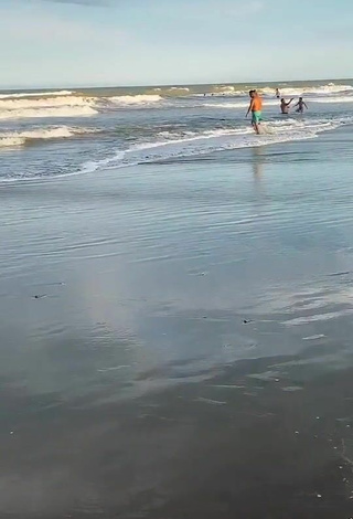 1. Beautiful Agos Nisi in Sexy Bikini Top at the Beach and Bouncing Boobs