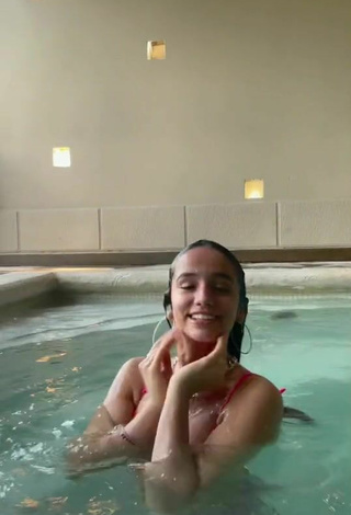 4. Sexy Agos Nisi in Firefly Rose Bikini Top at the Pool
