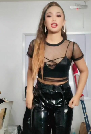 2. Sexy Amber Miles in Black Crop Top