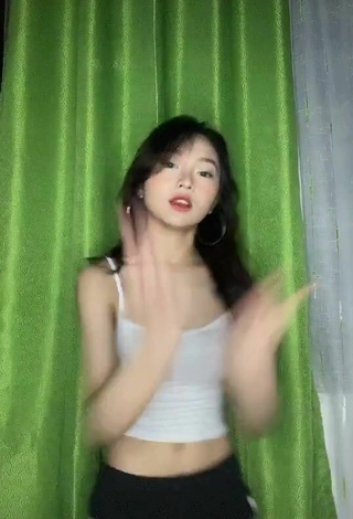 4. Cute Angelic Sakura in White Crop Top and Bouncing Boobs