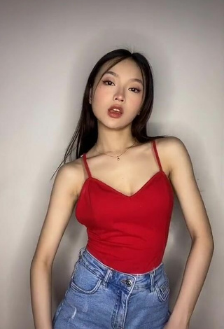 2. Sexy Angelic Sakura in Red Top